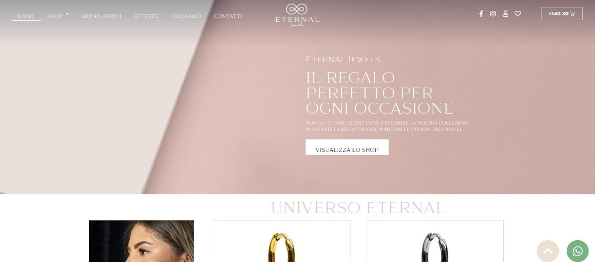 Eternal Jewels Realizzazione sito e-commerce per gioielli by Idra Siti Web