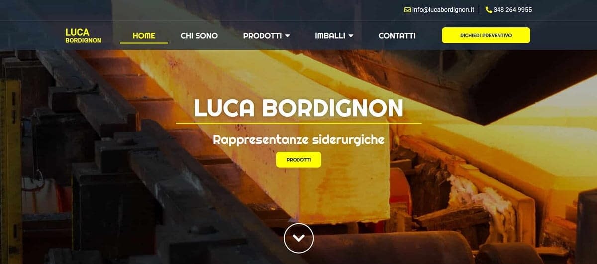 Luca Bordignon Realizzazione sito web per rappresentante siderurgico by Idra Siti Web