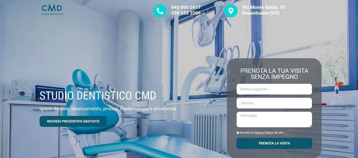 CMD Realizzazione landing page per dentista by Idra Siti Web