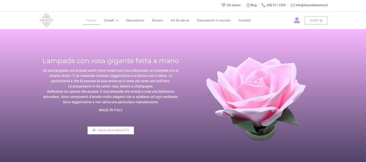 Estema Realizzazione sito e-commerce per prodotti fatti a mano by Idra Siti Web