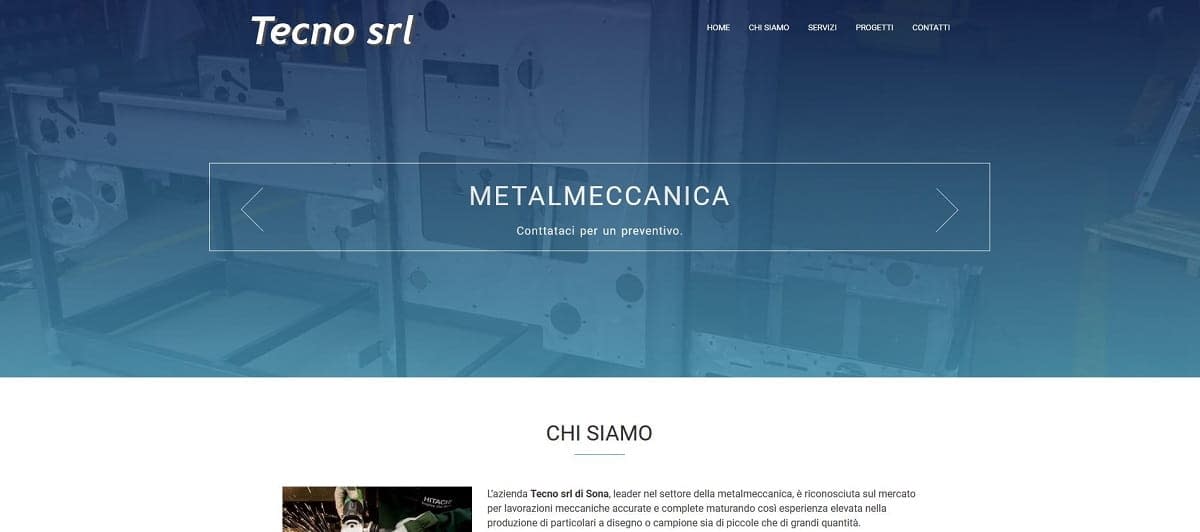Tecno srl Realizzazione sito web per carpentiere by Idra Siti Web